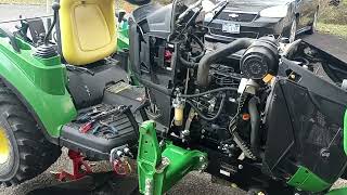 HOW TO Service and TRICK TO GREASE DRIVESHAFT John Deere 1025r/1023e