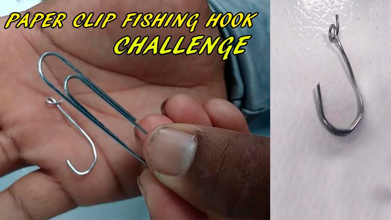 PAPER CLIP Fishing Hook CHALLENGE!!! 