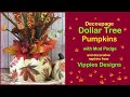 Decoupage a Dollar Tree PUMPKIN  | An EASY Autumn Centerpiece with Mod Podge & napkins | Pumpkin |