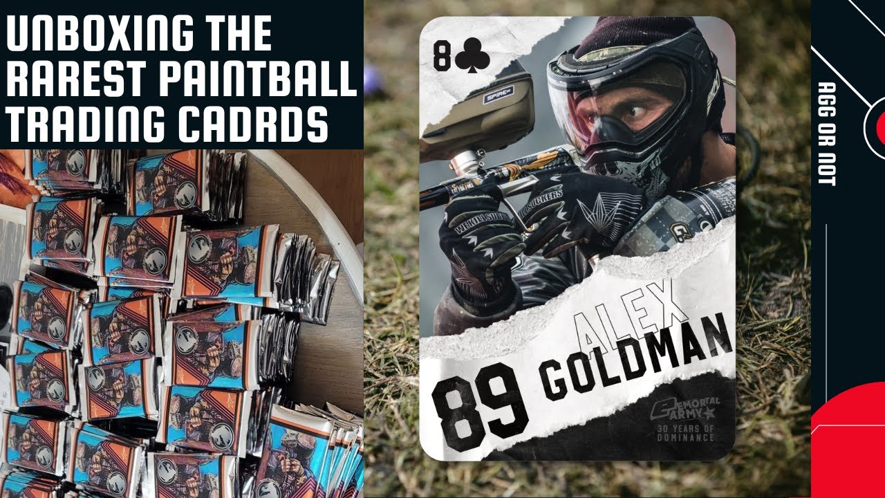 UNBOXING THE RAREST PAINTBALL TRADING CARDS (Alex Mouse Goldman Hollo