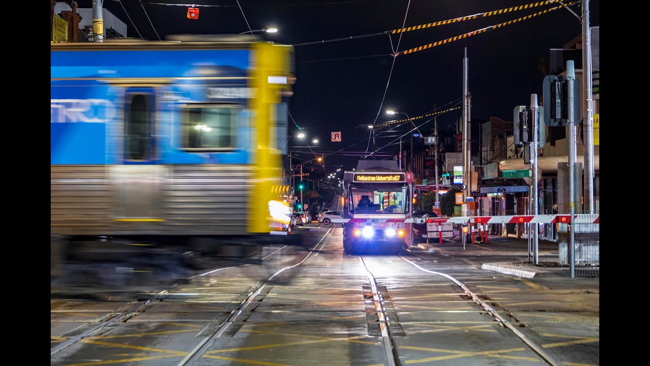 CLOSED FOREVER! The Tram Square & Railway Crossing at Glenhuntly Melbourne Australia