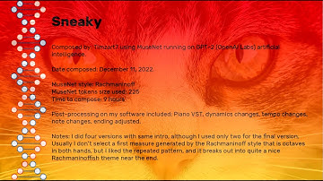 Sneaky -- composed using MuseNet artificial intelligence by OpenAI