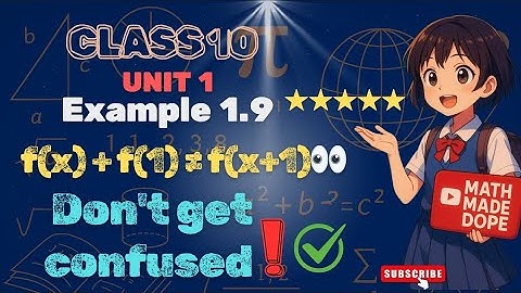 Class 10 || Chapter 1 || Example 1.9 || RELATIONS & FUNCTIONS || TN State board || @MathMadeDope 