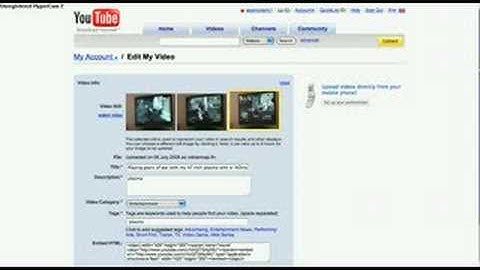 How to put a video on your myspace page