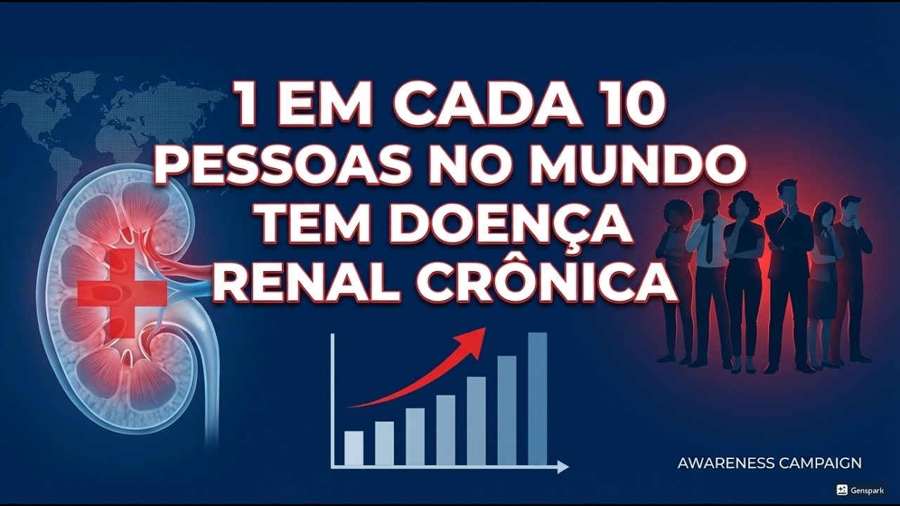1 em cada 10 pessoas no mundo tem Doença Renal Crônica