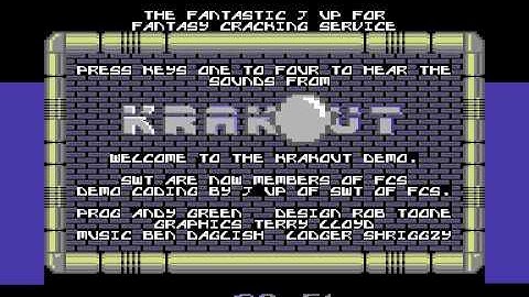 Fantasy Cracking Service -  Krakout -  Demo -  C64 -  1986