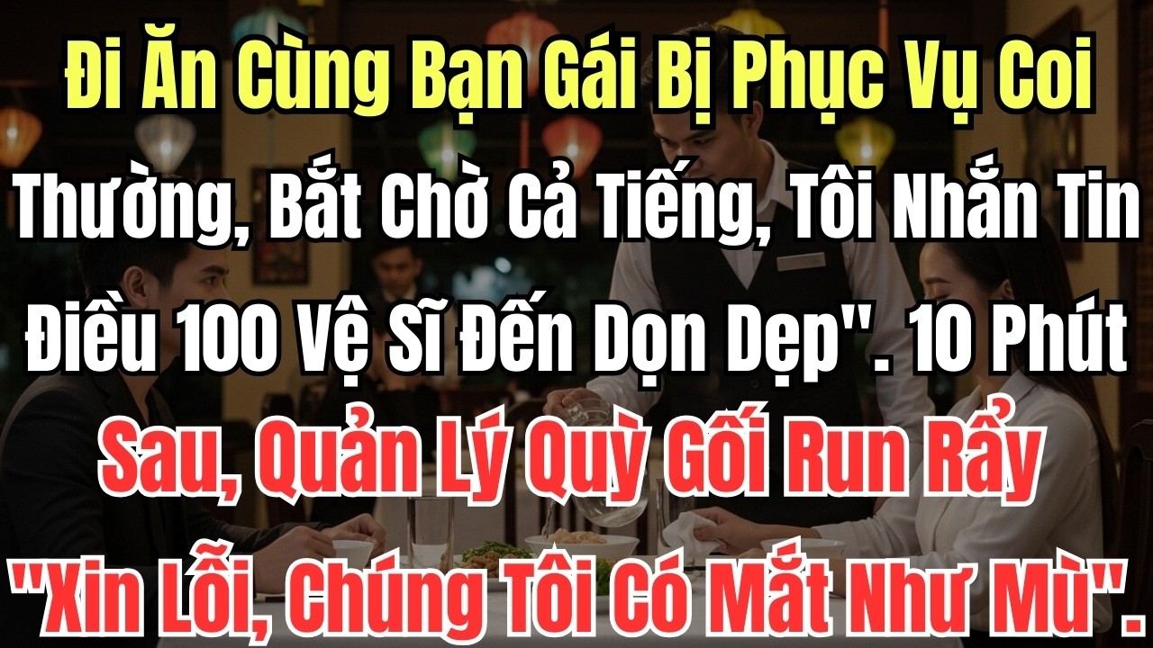 Đi Ăn Cùng Bạn Gái Bị Phục Vụ Coi Thường, Bắt Chờ Cả Tiếng, Tôi Nhắn Tin: 