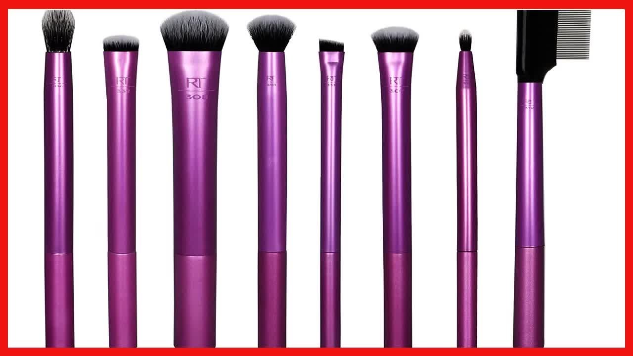 Real Techniques Everyday Eye Essentials Makeup Brush Kit, Eye Makeup