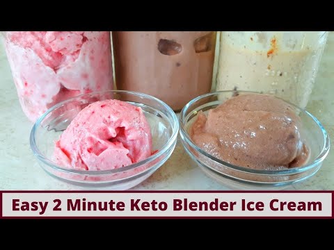 Extra Quick 2 Minute Keto Blender Ice Cream Three Flavors (Dairy Free, 3 Flavors And 5 ingredients)