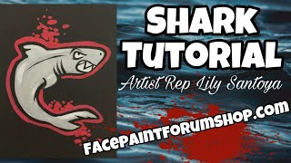 Shark Face Painting Tutorial