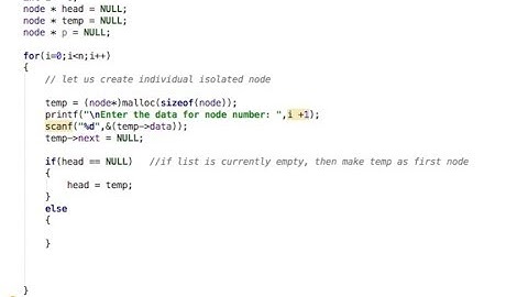 How to create and display a Linked List in C programming