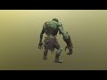 Low Poly Stylized Undead Zombie Warrior PBR