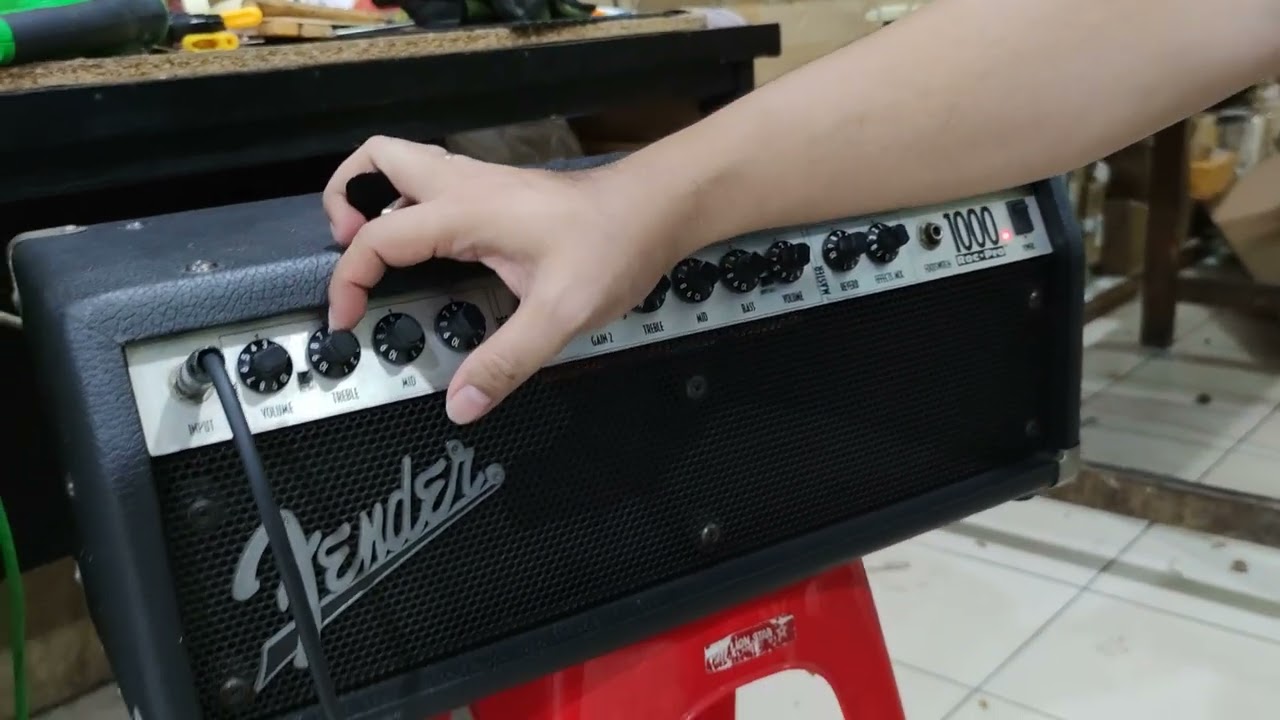 Dokumentasi Head Amp Fender Roc Pro 1000 sebelum kirim ke tangerang