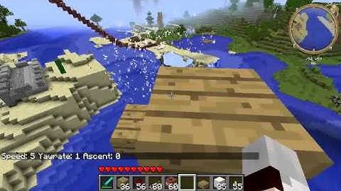 Minecraft Zeppelin mod bomber fun 5: Oh the irony! (outdated)