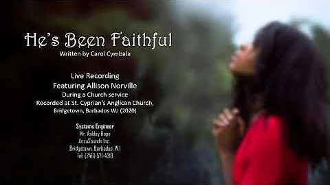 Allison Norville - He's Been Faithful (Live Record...