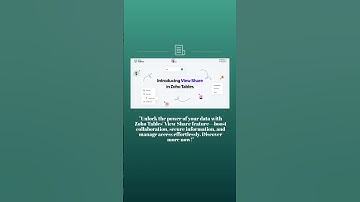 Introducing View Share in Zoho Tables
