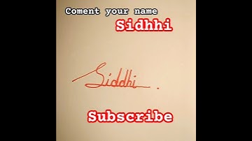 #how #to #simple #signature #siddhi#shorts #video#new #art