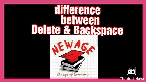 Difference between BACKSPACE & DELETE in Ms word