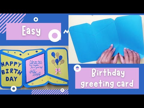 How to make easy birthday card | Greeting card design | handmade card ...
