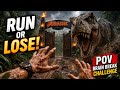 ESCAPE THE T-REX! POV Brain Break Challenge | Run or Lose🦖 #povchallenge #brainbreaksforkids #pov 