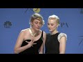 Saoirse Ronan & Greta Gerwig 'Lady Bird' - 2018 Golden Globes - Backstage Interview