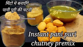 Instant pani puri chutney premix, मिंटो मैं बनाएँगे पानी पूरी का पानी, premix recipe, chutney premix