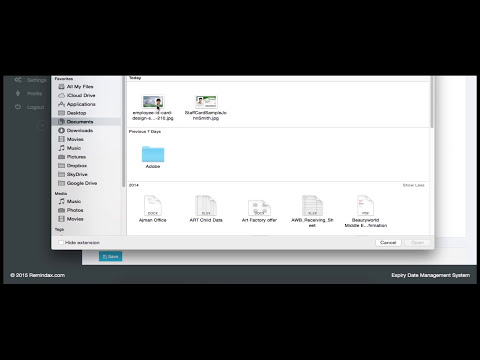 Remindax - Document expiration date reminder system