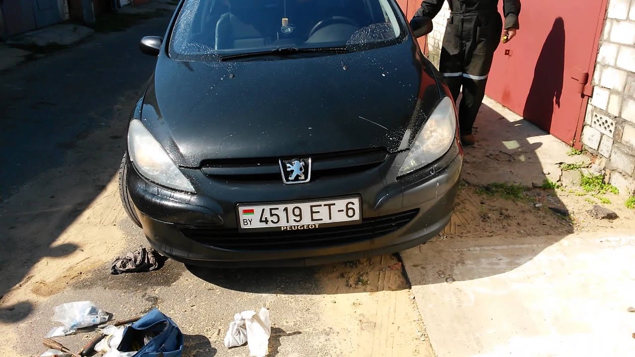 Peugeot 307 Washing headlights. Омыватель фар. Установил новый