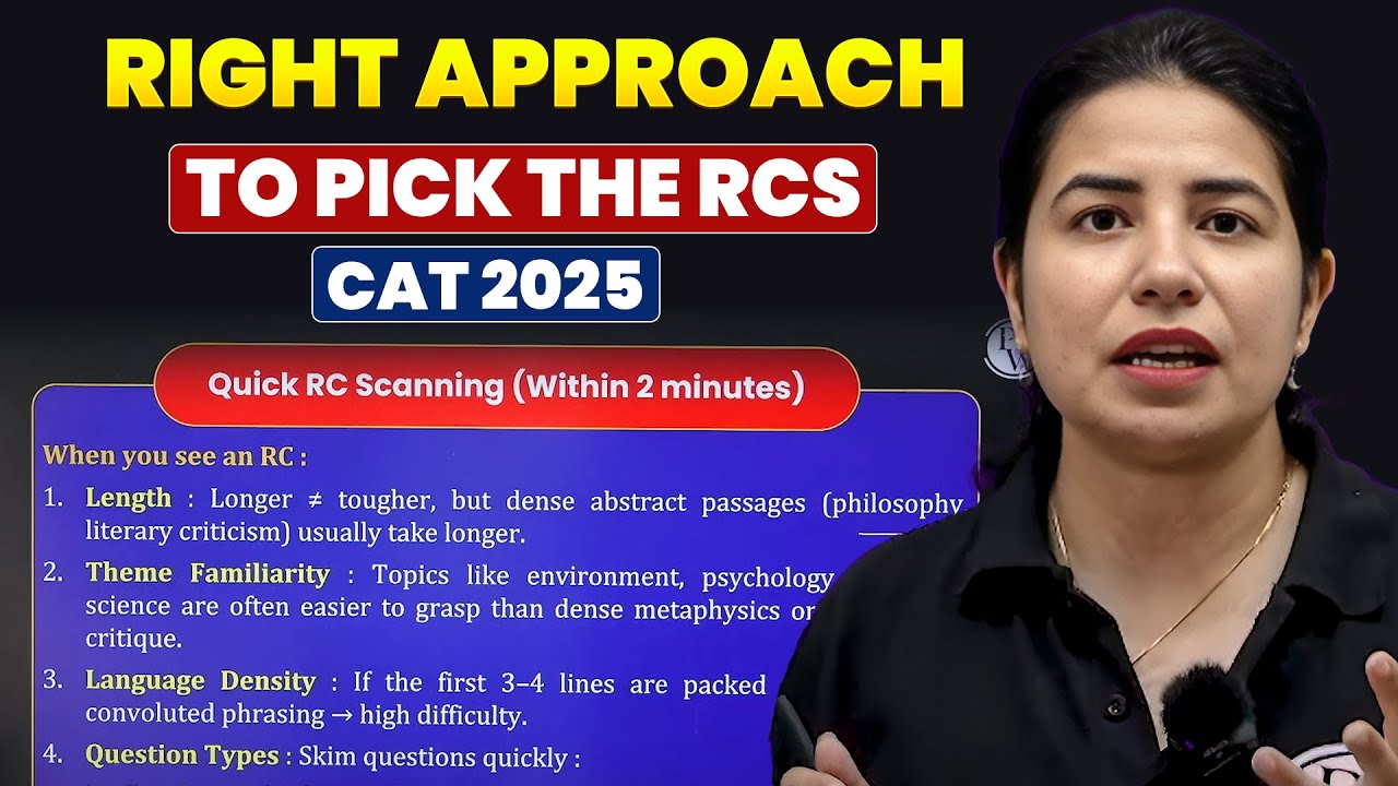 CAT 2025 VARC Strategy | How to Select Easy vs Difficult RC Passages ...