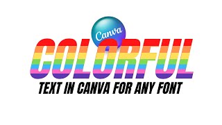 Text effect | Create Colorful rainbow text | Canva art design tutorial for beginners screenshot 1