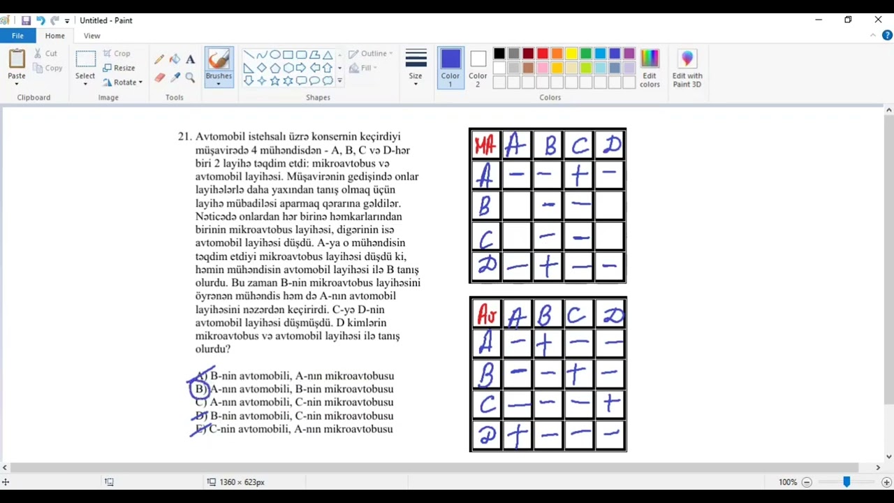 Mətnin məntiqi təhlili (Qəbul 2008) 