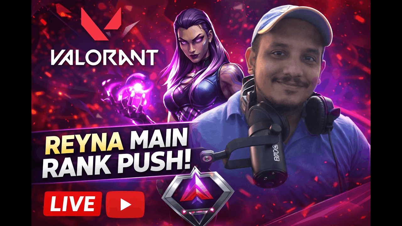 LIVE 🔴 Reyna Rank Push! Clutch or Derank? | Valorant Competitive