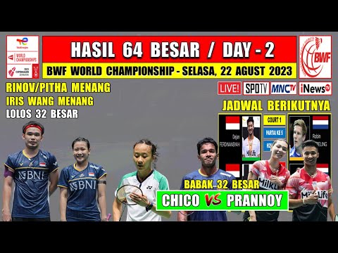 Hasil BWF World Championship 2023 Hari Ini Day 2 ~ RINOV/PITHA Menang Lolos Babak 32 Besar