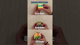 Superflip Pattern Comparison on 3x3, 5x5, 7x7 Rubik's Cube #shorts #rubikscube