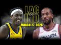 Los Angeles Clippers vs Indiana Pacers Full Game Highlights – March 27, 2026 | NBA Season