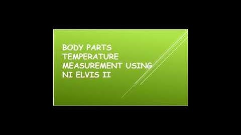 Temperature measurement using NI ELVIS II