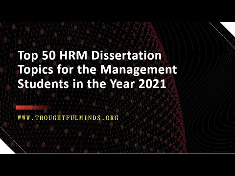 hrm dissertation topics 2021