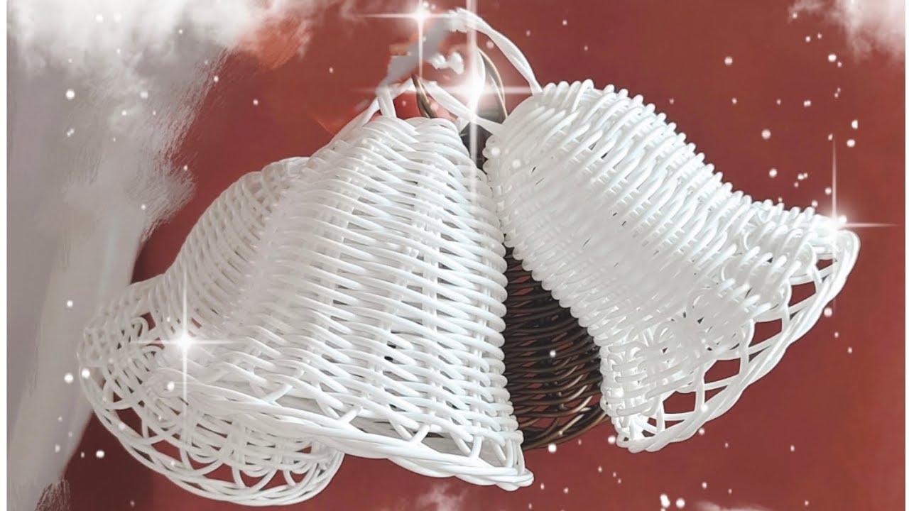 Колокольчик из ротанга/Плетение из ротанга/ Новогодний колокольчик