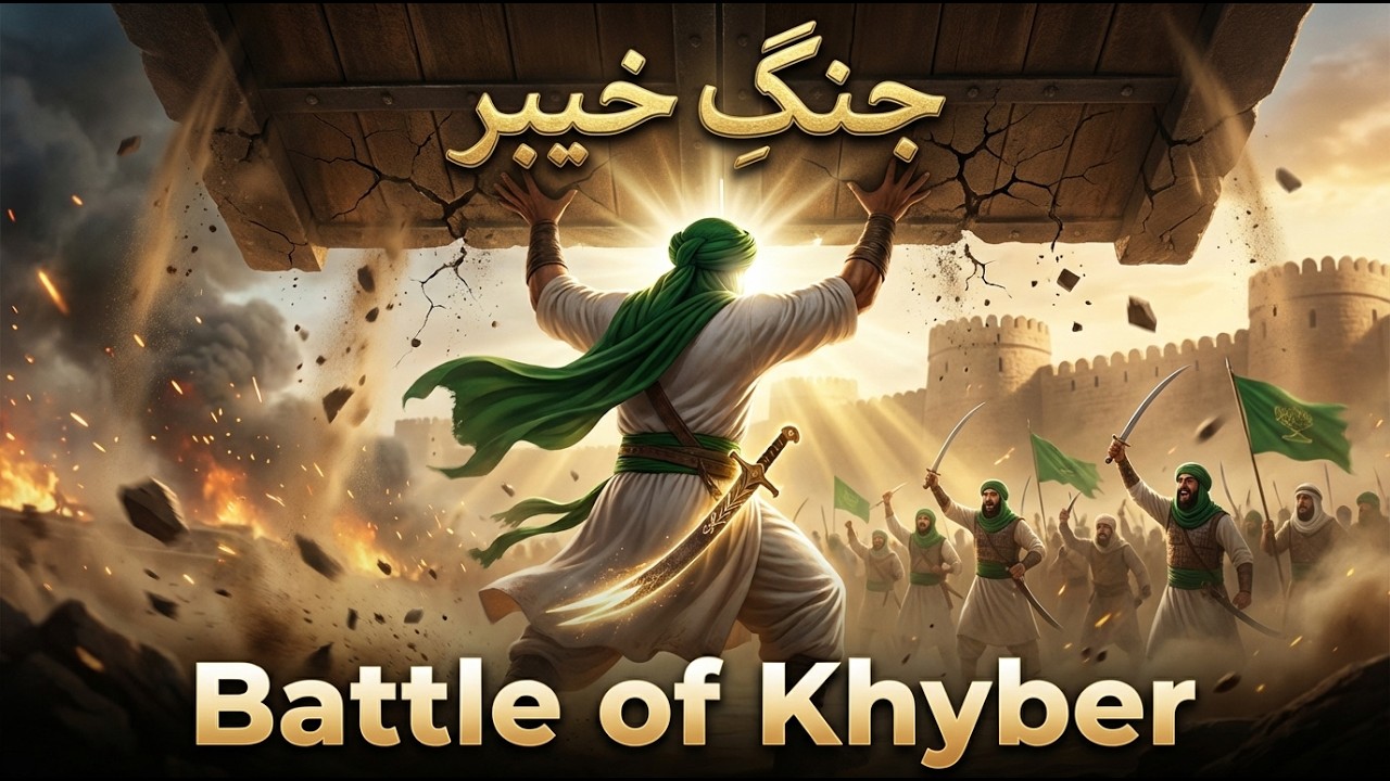 جنگِ خیبر | Battle of Khyber | Hazrat Ali (AS) Lifting the Giant Gate | Epic Islamic History