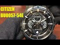 Citizen ecodrive calendrier black solar watch bu005754e