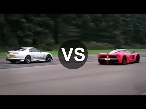 ferrari-laferrari-vs-toyota-supra-mk4-single-turbo-drag-race