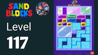 Sand blocks drop puzzle level  117 solution and walkthrough 