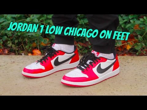 jordan 1 chicago low on feet