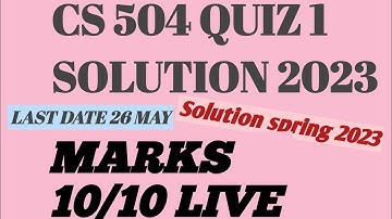 Cs 504 quiz 1 solution 2023| Software engineer -l|CS 504 Quiz 1|