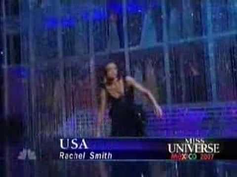 Miss USA Rachel Smith Falls in Mexico City