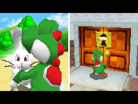 Super Mario 64 DS - Finding All 8 Glowing Rabbits