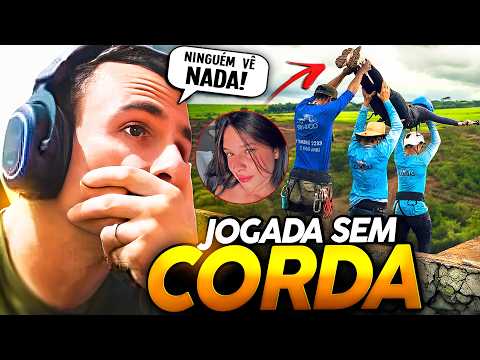 SUPER XANDÃO REAGINDO A MENINA JOGADA SEM CORDA DA PONTE