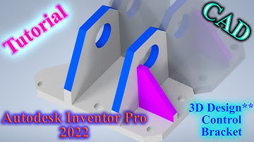 Control Bracket | Autodesk Inventor Pro 2022 (3D CAD Design Tutorial)