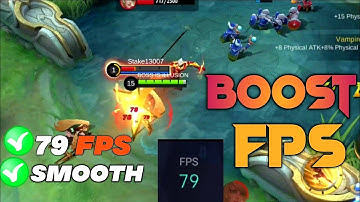 HOW TO GET HIGH FPS AND FIX LAG IN MOBILE LEGENDS UP TO 79FPS |MC GAMING