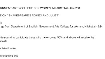 Online literatary quiz,score 50 %, get e-certificate ,c description box & comments box frds👇